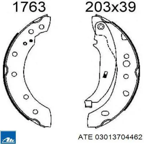 Колодки гальмові задні, барабанні ATE 03013704462 ціна, від 17.10 USD