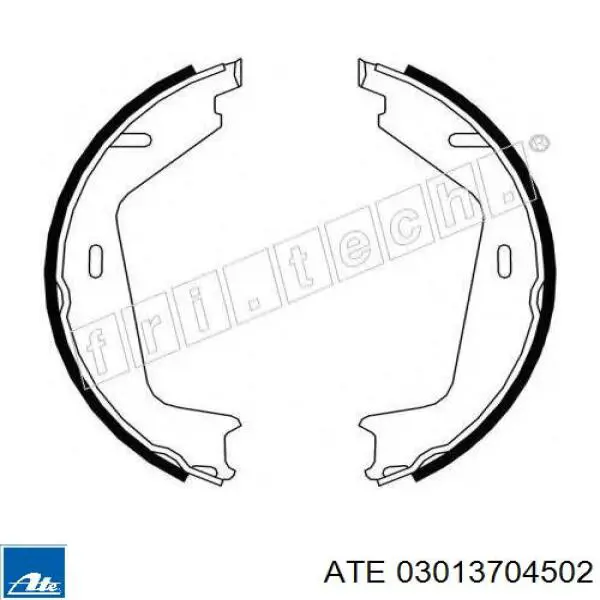 Колодки ручника / стоянкового гальма ATE 03013704502 ціна, від 21.55 USD