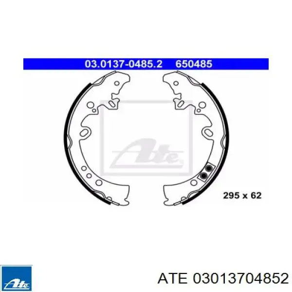 Колодки гальмові задні, барабанні 03013704852 ATE