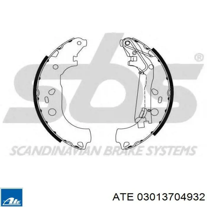 Колодки гальмові задні, барабанні 03013704932 ATE