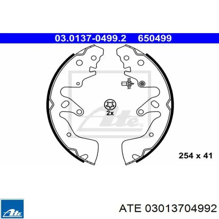 Колодки гальмові задні, барабанні 03013704992 ATE
