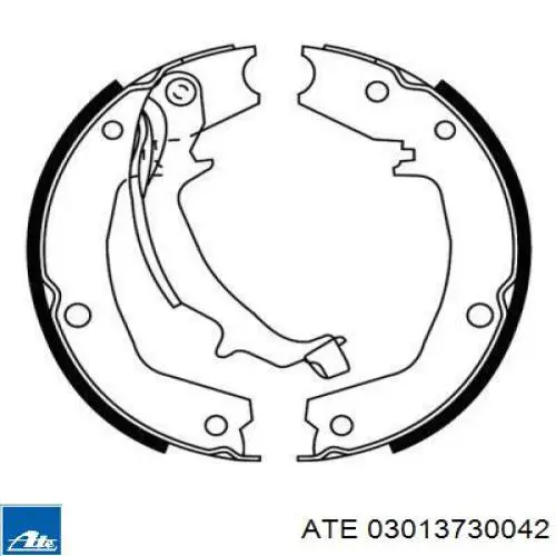 Колодки ручника 03013730042 ATE