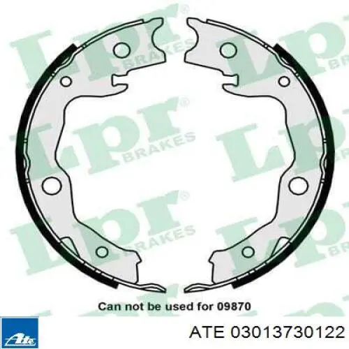 Колодки ручника / стоянкового гальма ATE 03013730122 ціна, від 20.72 USD