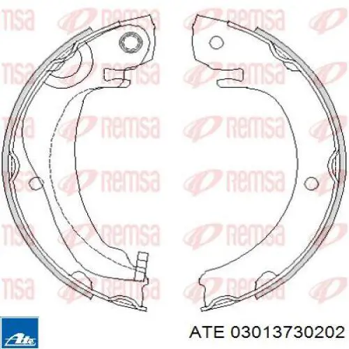 Колодки ручника / стоянкового гальма ATE 03013730202 ціна, від 24.59 USD
