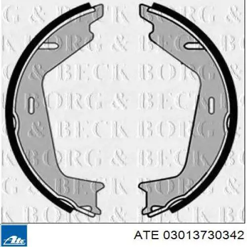 Колодки ручника / стоянкового гальма ATE 03013730342 ціна, від 18.42 USD