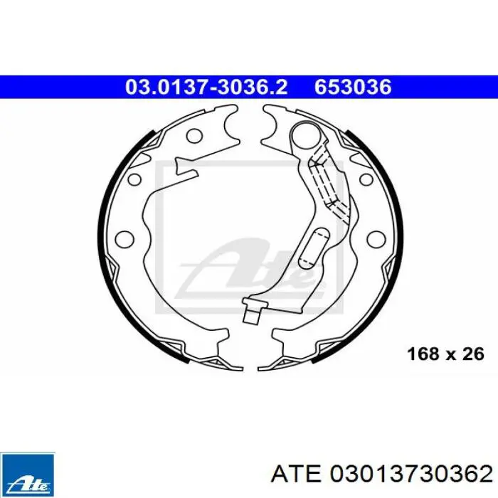 Купити 03013730362 ATE Гальмівні колодки гальма стоянки