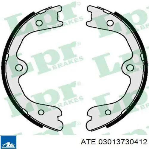 Колодки ручника/стоянкового гальма 03013730412 ATE