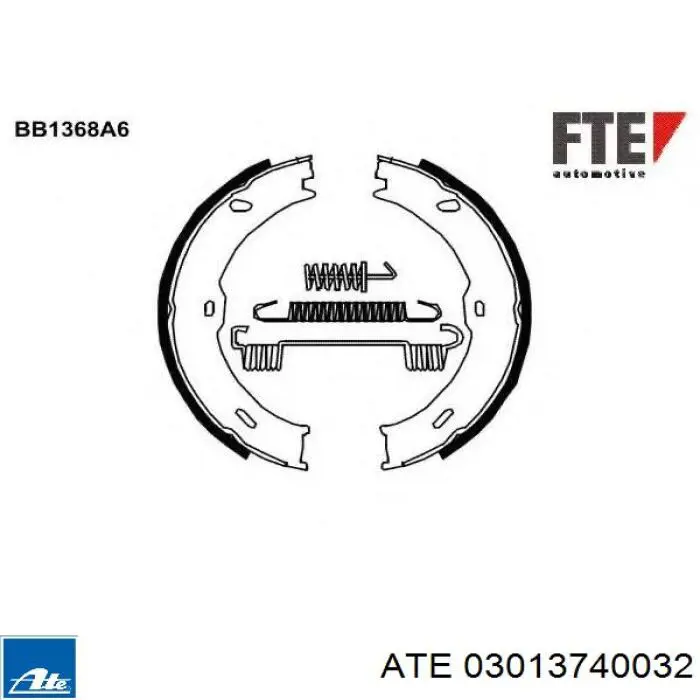 Колодки стоянкового гальма ATE 03013740032