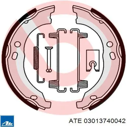Колодки ручника/стоянкового гальма 03013740042 ATE