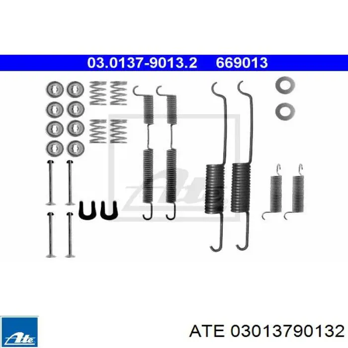 Ремкомплект гальмівних колодок 03013790132 ATE