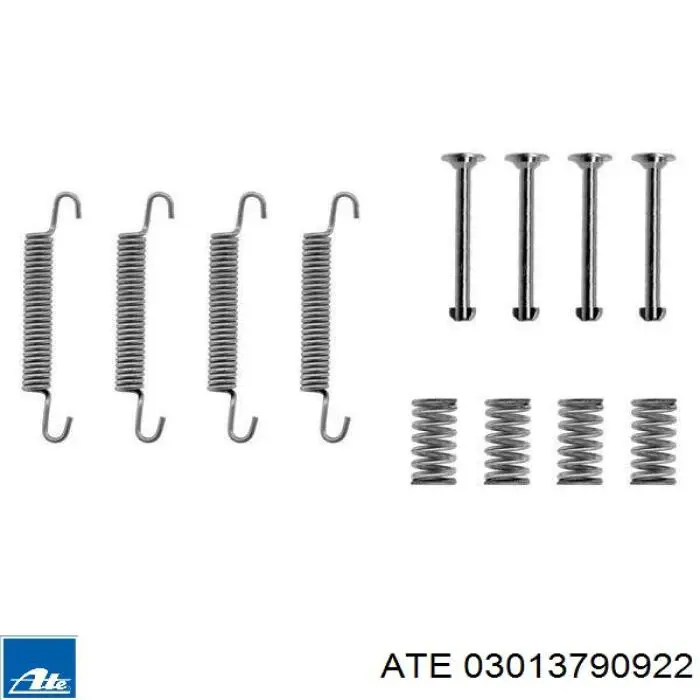 Монтажний комплект задніх барабанних колодок 03013790922 ATE