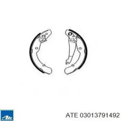 Монтажний комплект задніх барабанних колодок ATE 03013791492
