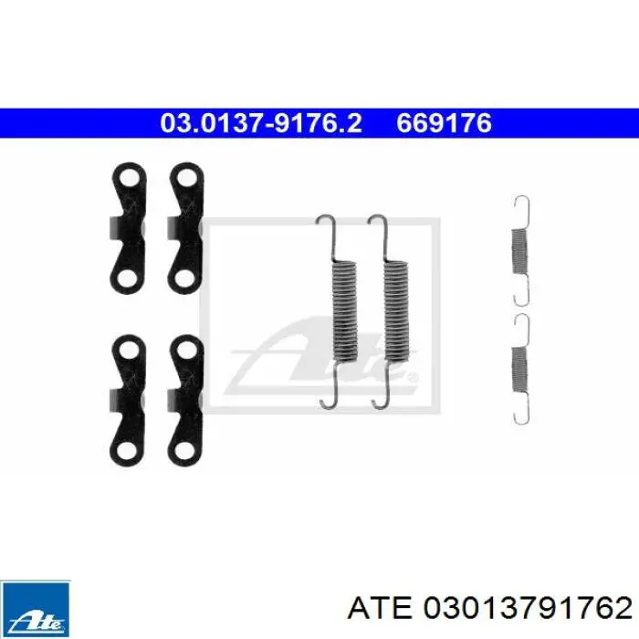 Ремкомплект задніх гальм 03013791762 ATE