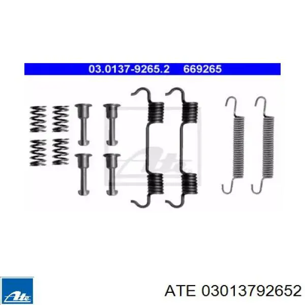 Ремкомплект гальмівних колодок 03013792652 ATE
