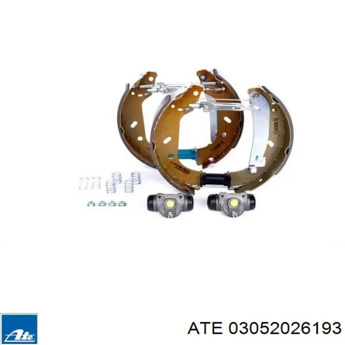 Колодки гальмівні задні барабанні, в зборі з циліндруми, комплект 03052026193 ATE
