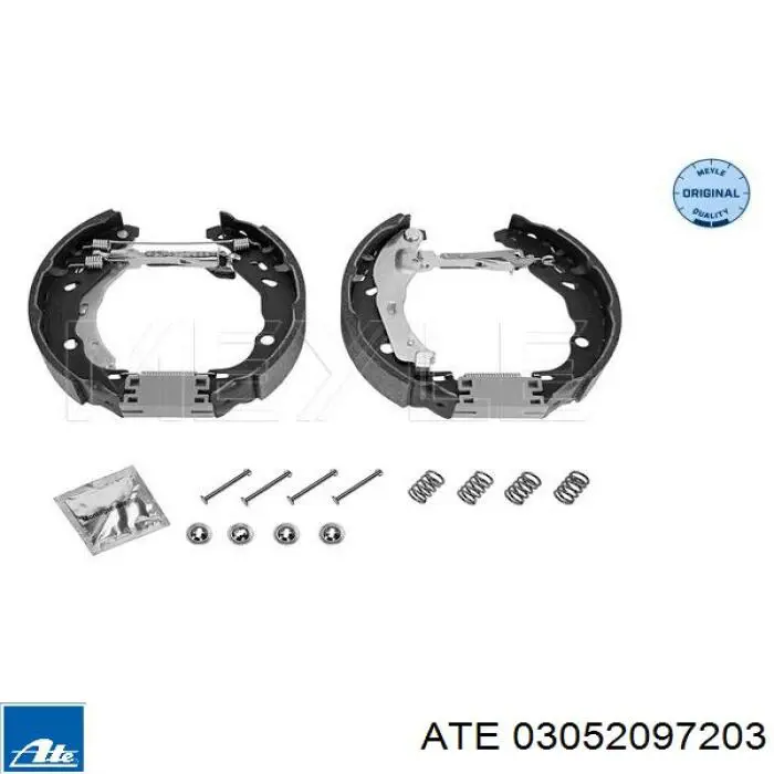 Колодки гальмівні задні барабанні, в зборі з циліндруми, комплект 03052097203 ATE