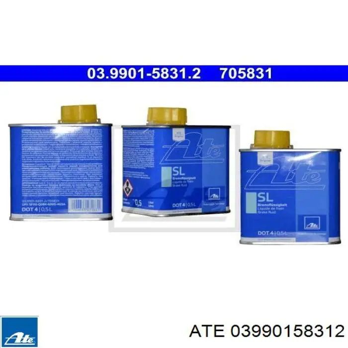 Рідина гальмівна ATE 03990158312 ціна, від 6.31 USD