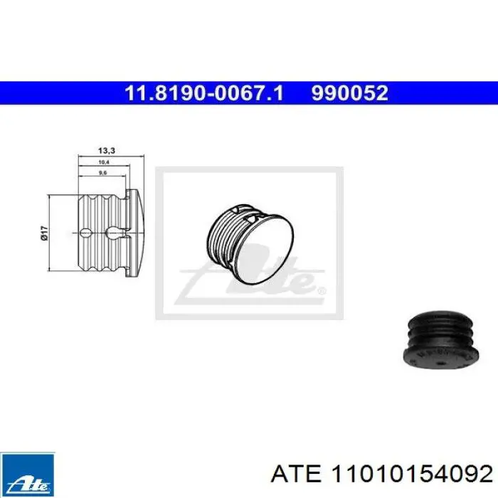 Ремкомплект супорту гальмівного переднього ATE 11010154092 ціна, від 10.39 USD