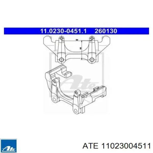 Кронштейн гальмівного супорта ATE 11023004511 ціна, від 80.06 USD