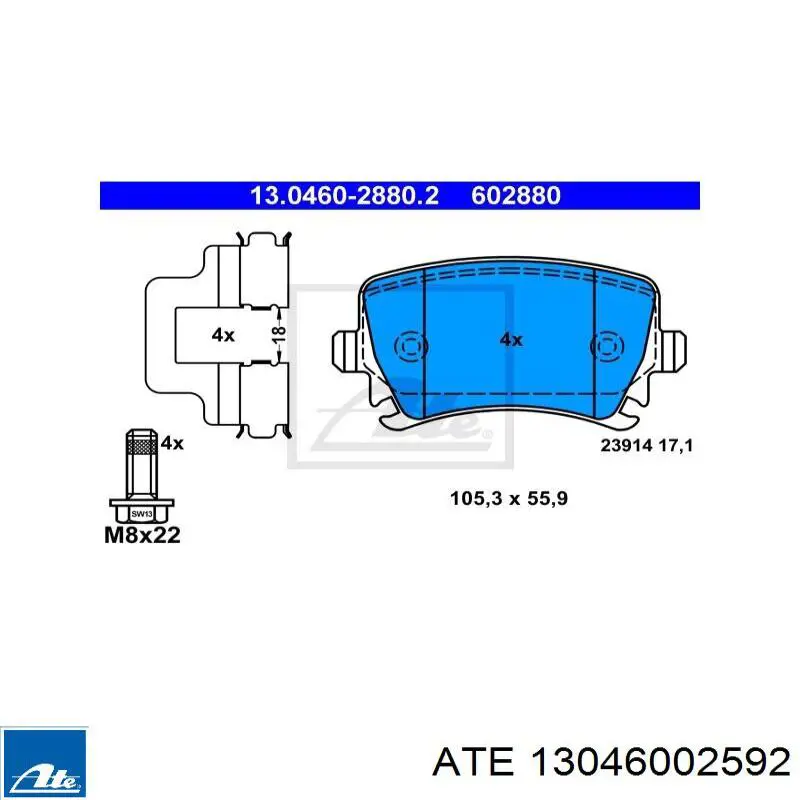 Купити 71770021 Fiat/Alfa/Lancia Комплект пружинок кріплення дискових колодок, задніх