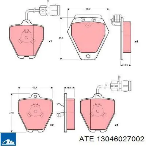 Тормозні колодки ATE 13046027002