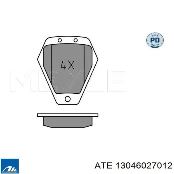 Передні тормозні колодки 13046027012 ATE