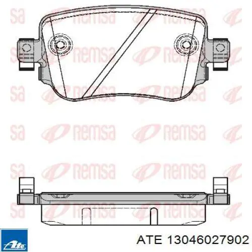 Задні гальмівні колодки ATE 13046027902 ціна, від 50.58 USD