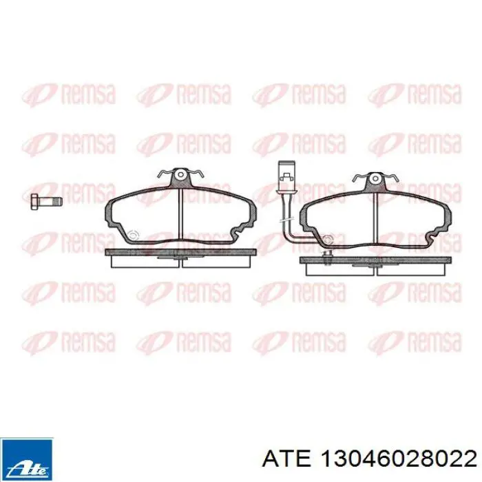 Колодки гальмівні передні, дискові 13046028022 ATE