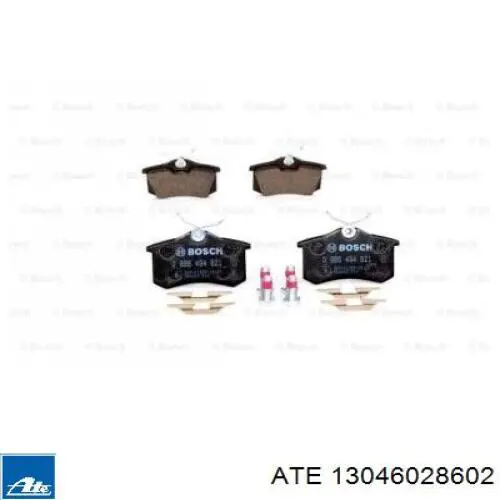 Задні гальмівні колодки ATE 13046028602 ціна, від 31.50 USD