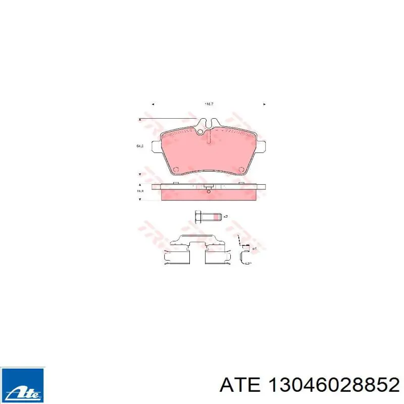 Тормозні колодки ATE 13046028852