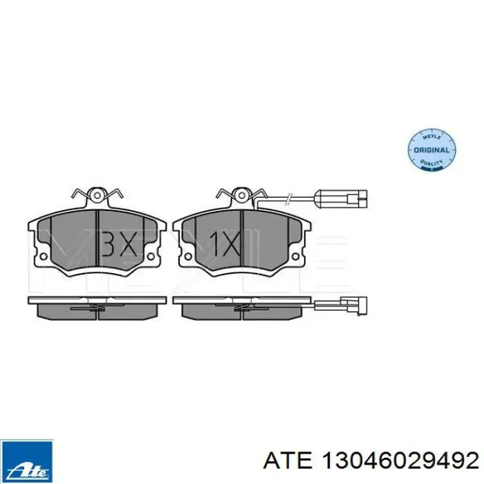 Передні тормозні колодки 13046029492 ATE