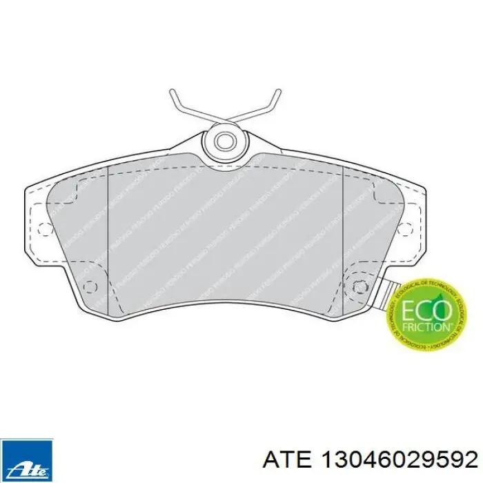 Передні тормозні колодки 13046029592 ATE