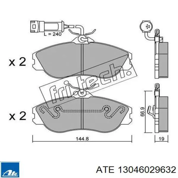Гальмівні колодки ATE 13046029632 ціна, від 45.14 USD