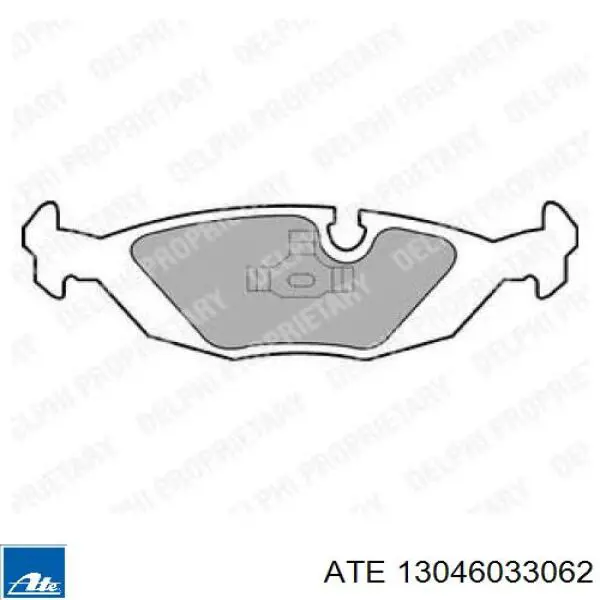 13046033062 ATE Колодки гальмівні задні, дискові