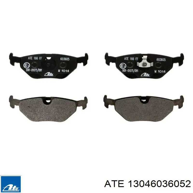 Задні гальмівні колодки ATE 13046036052 ціна, від 41.45 USD