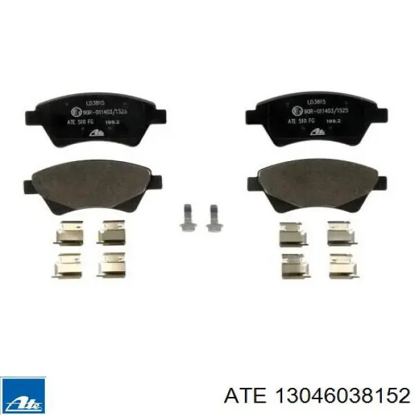 Колодки гальмівні передні, дискові 13046038152 ATE