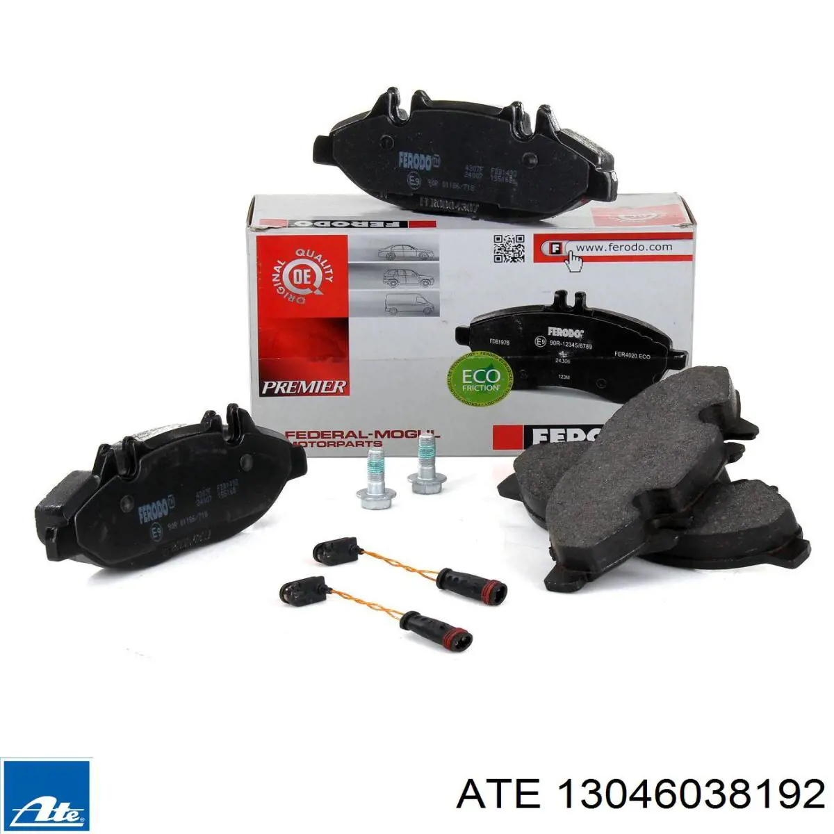Передні тормозні колодки 13046038192 ATE