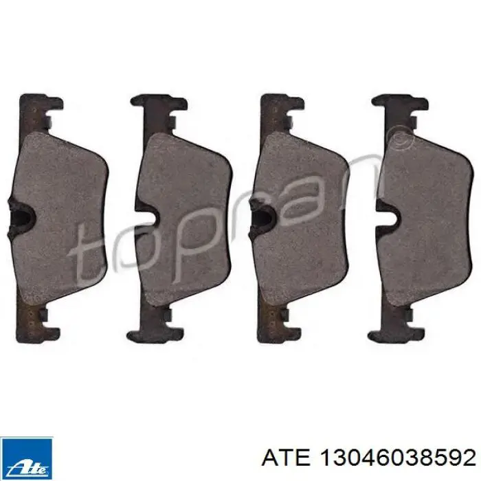 Задні гальмівні колодки ATE 13046038592 ціна, від 62.42 USD