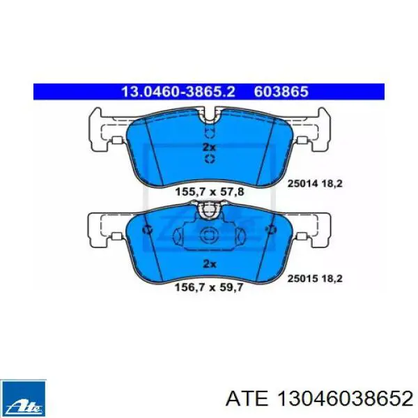 Тормозні колодки ATE 13046038652