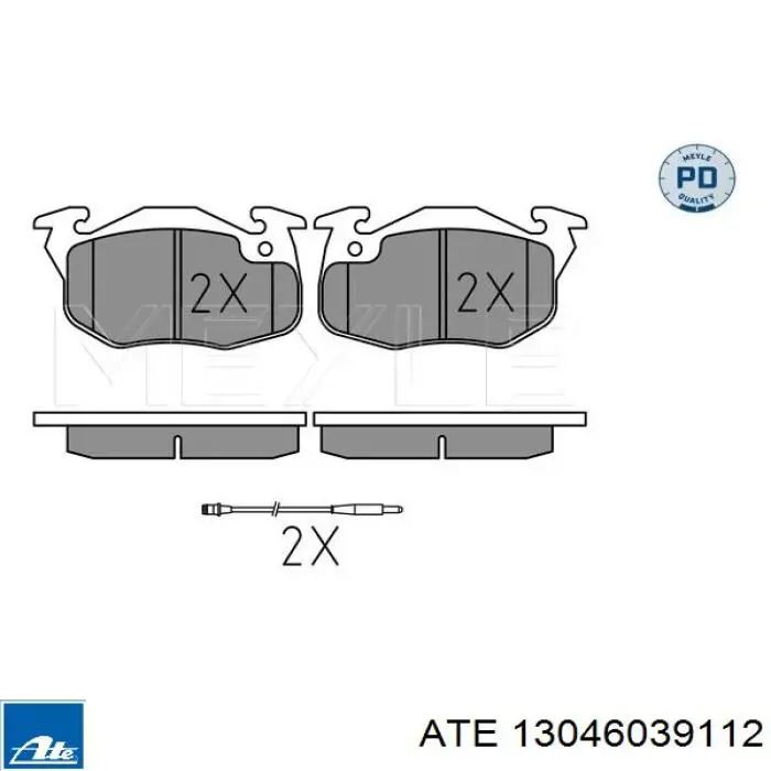 Передні тормозні колодки 13046039112 ATE