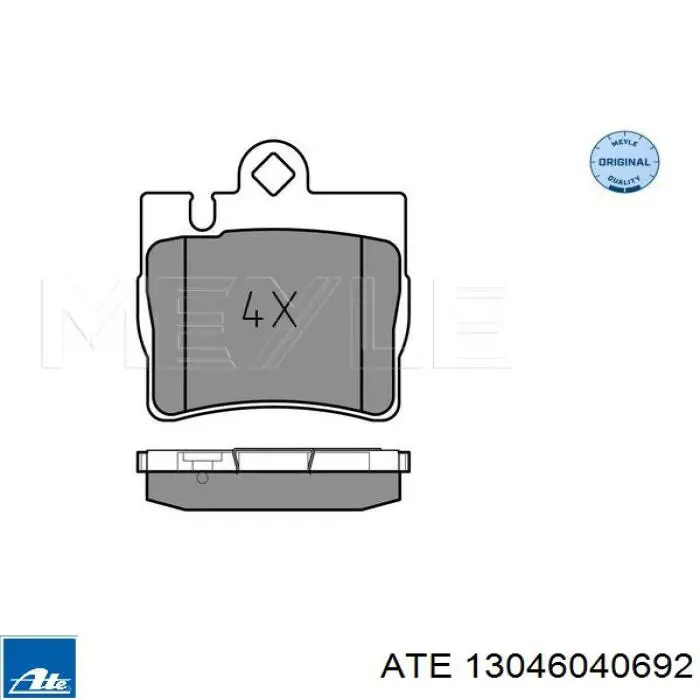 Задні дискові колодки ATE 13046040692