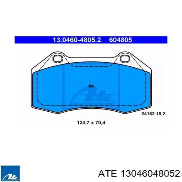 Гальмівні колодки ATE 13046048052 ціна, від 45.56 USD