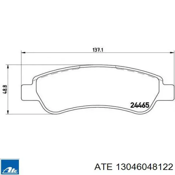 Задні гальмівні колодки ATE 13046048122 ціна, від 18.45 USD