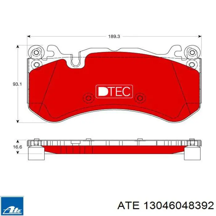 Гальмівні колодки ATE 13046048392 ціна, від 147.81 USD