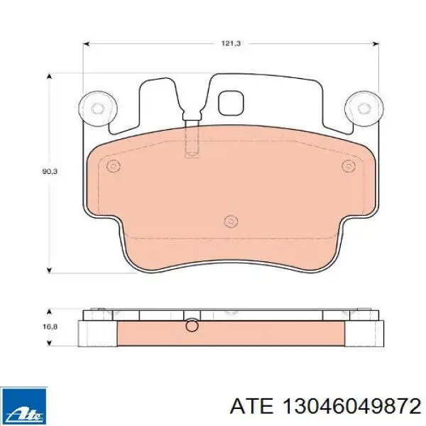 Передні тормозні колодки 99735194800 Porsche