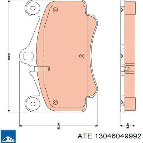 Тормозні колодки ATE 13046049992