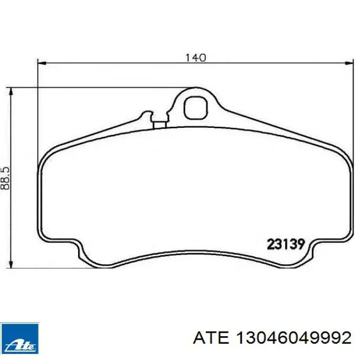 Гальмівні колодки ATE 13046049992 ціна, від 71.06 USD