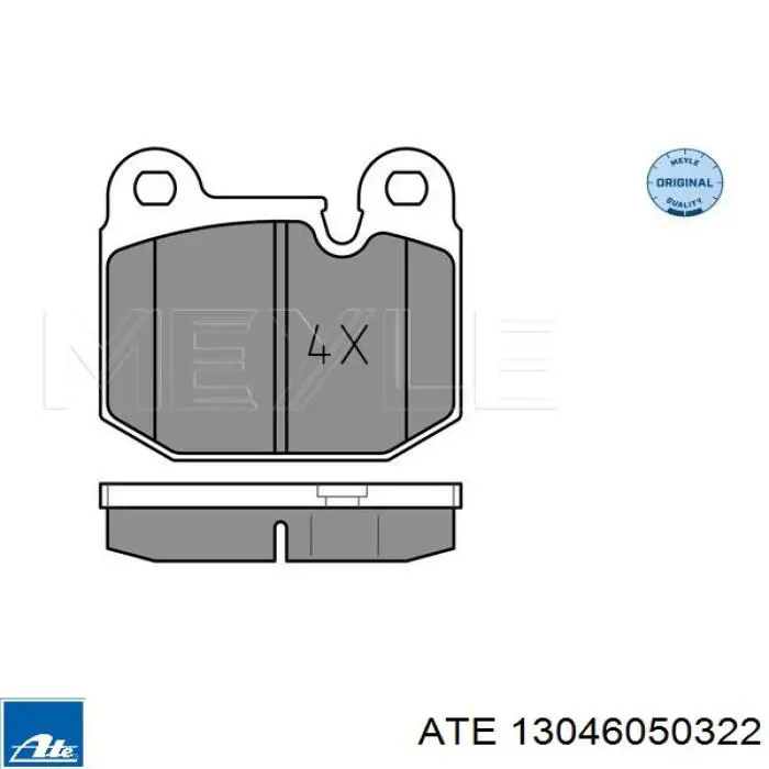 Колодки гальмівні передні, дискові 13046050322 ATE