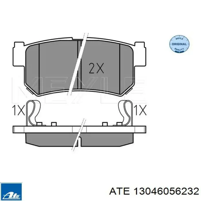 Задні гальмівні колодки ATE 13046056232 ціна, від 24.97 USD