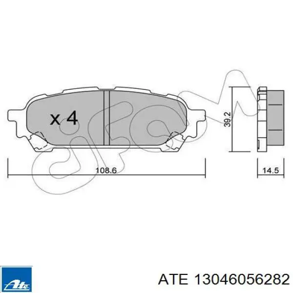Задні дискові колодки ATE 13046056282